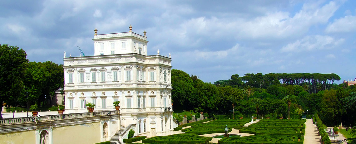 Villa Pamphilj, at the end of Via Donna Olimpia