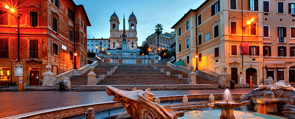 One of the most famous attractions in Rome, Piazza di Spagna is at the base of the Spanish Steps